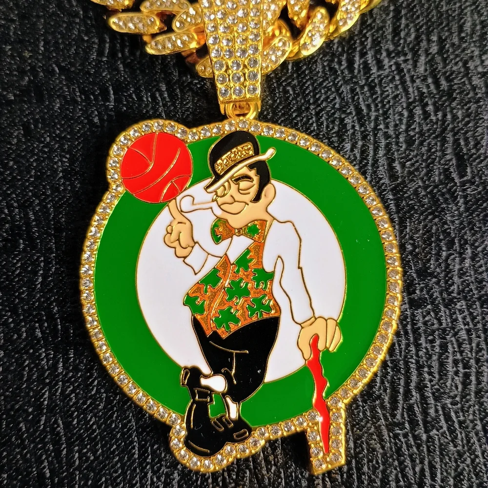 Boston Celtics 20 Inch Hip Hop Necklace Pendant NBA Basketball Jewelry